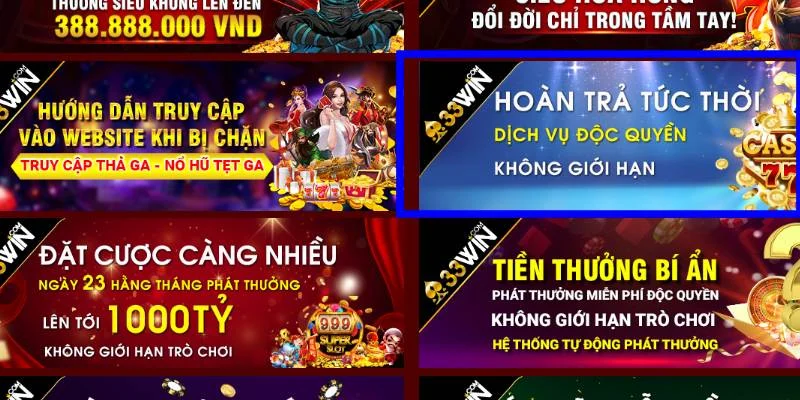 Chi tiết chương trình ưu đãi hoàn tiền khi cá cược cùng 33WIN